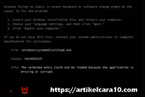 3 Cara Mengatasi Windows Failed To Start