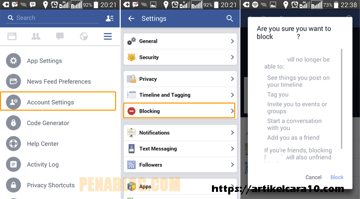 Cara Memblokir FB Orang Lain Lewat HP Android