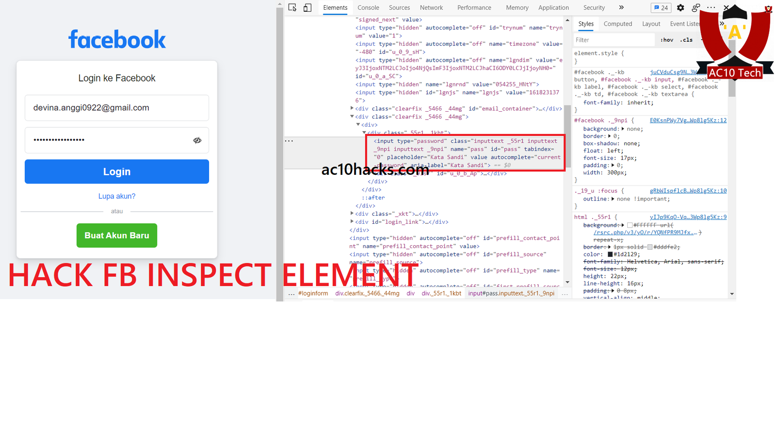 Cara Melihat Password FB Orang Lain di Google Chrome HP PC 4 cara mengetahui password fb orang lain dengan inspect element