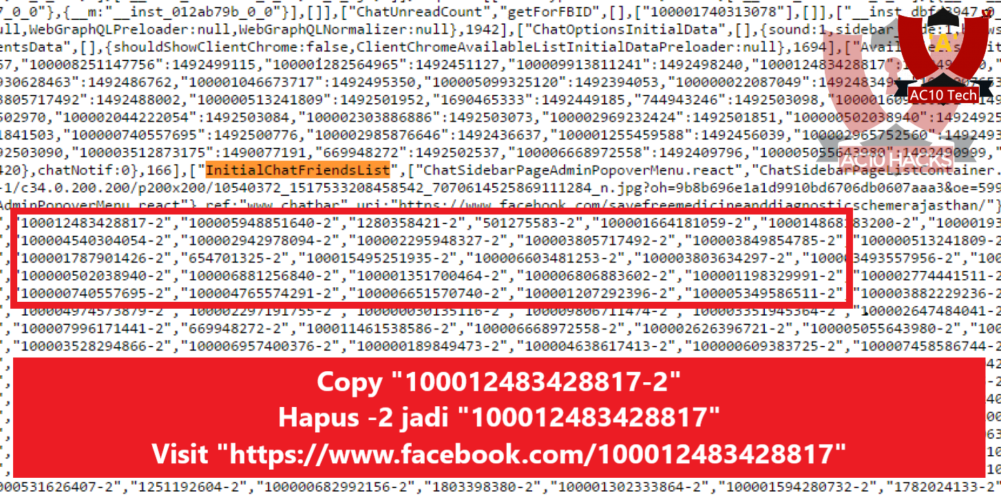 Initial Chat Friend List Cek Stalker FB