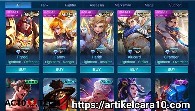 Cara Dapat Skin Mobile Legends Gratis 