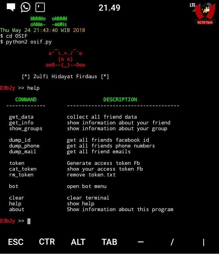 hack fb dengan osif termux