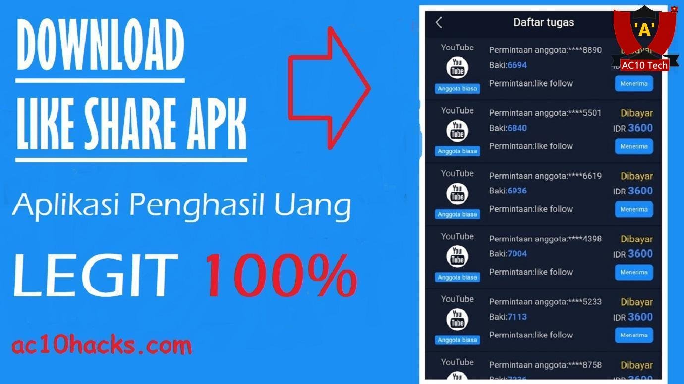 Download Like Share Apk Penghasil Uang 2025