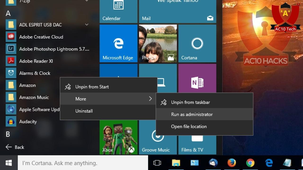 Photoshop run as administrator