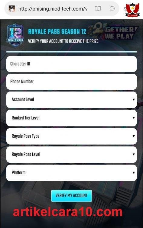 Cara Phising Akun PUBG 2026 dengan Script Hack PUBG 4 Cara Phising PUBG Mobile di HP Android/Laptop - Script Web Phising PUBG Mobile