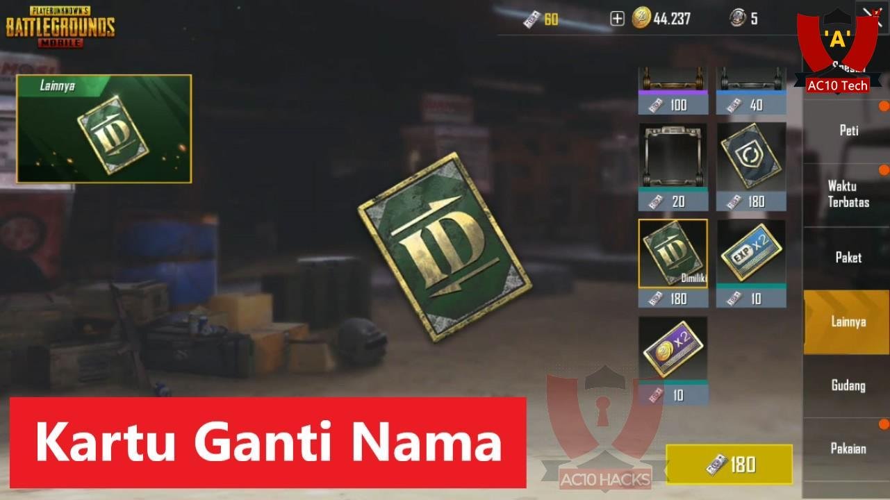 Cara Ganti Nama PUBG Terbaru