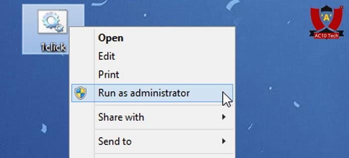 Jalankan sebagai administrator
