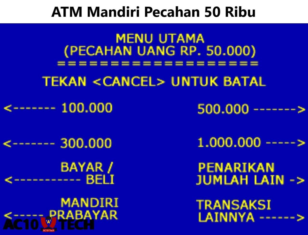 Cara Mengambil Uang 50 Ribu di ATM Mandiri 2026 3 Cara Ambil 50 Ribu Uang di ATM Mandiri