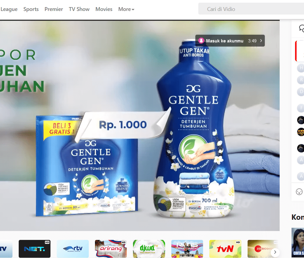 Cara Nonton SCTV di HP Melalui Vidio.com