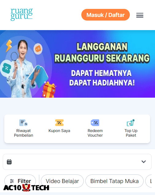 Cara Daftar Ruang Guru