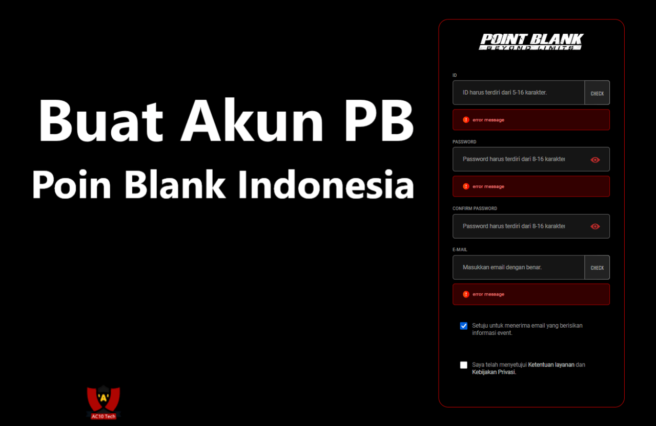 Cara Buat Akun PB 2026