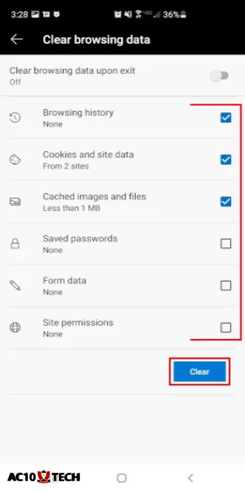 Cara Clear Cache Browser MS Edge di HP