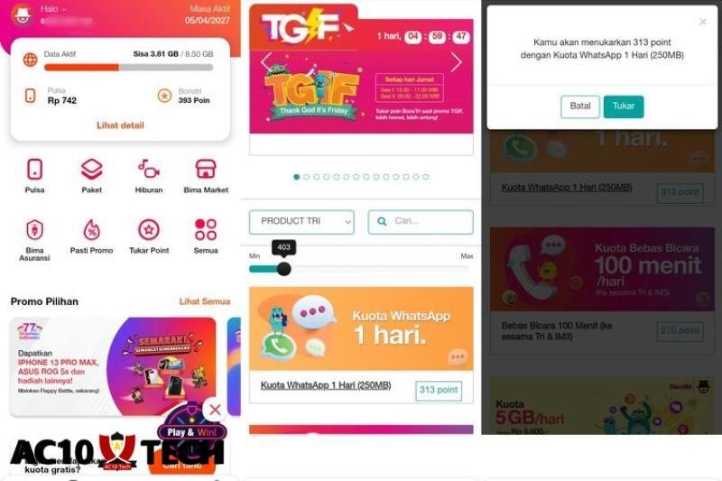 Cara Tukar Poin Tri 2GB 2025