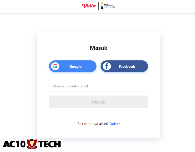 Cara Login dan Berlangganan Vidio.com