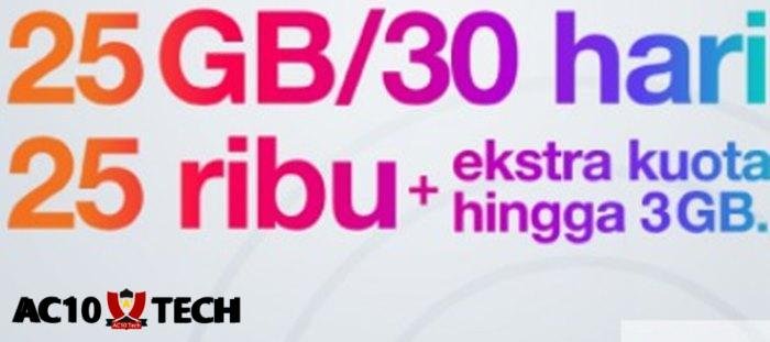 Tri 25GB 25rb Lewat SMS, Kode Dial, dan Aplikasi 2026