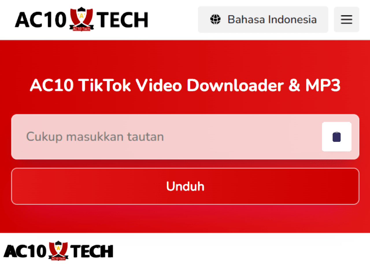 AC10 TikTok Downloader 2025 untuk Download MP3 dan Video TikTok Tanpa Watermark
