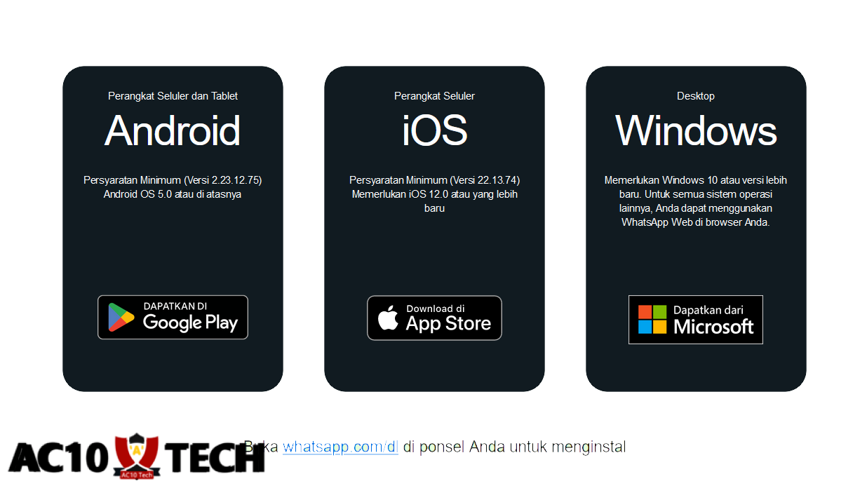 Cara Login WhatsApp WEB 2026 UPDATE 4 Download WhatsApp Android iOS Windows