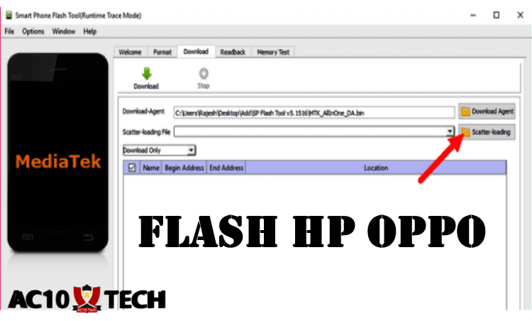 Cara Flash HP OPPO di PC