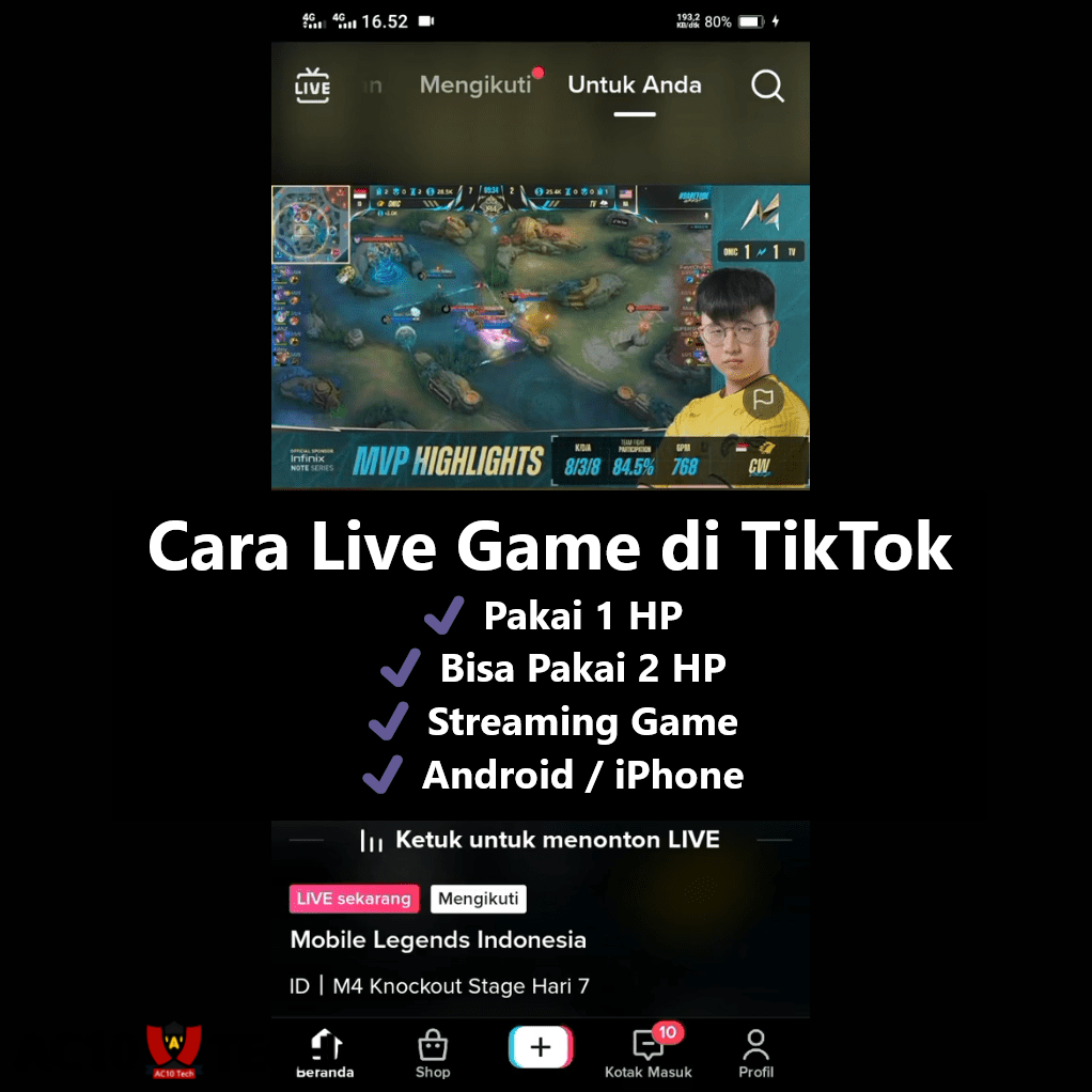 Cara Live Game di TikTok Pakai 1 HP 2026 4 Cara Live Game di TikTok Pakai 1 HP