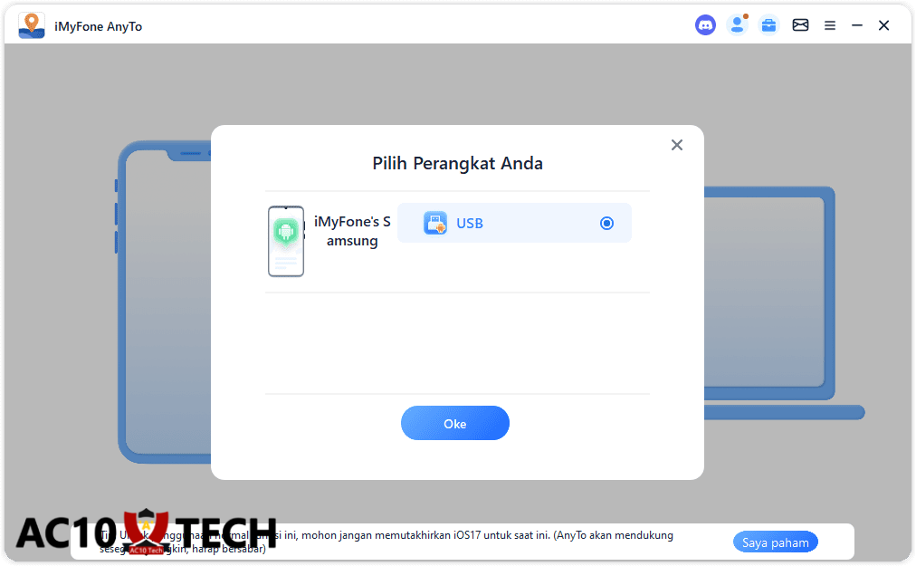 Menggunakan iMyFone AnyTo