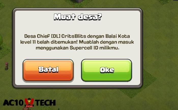 Cara Login COC Menggunakan FB