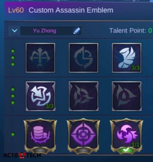 Emblem dan Build Yu Zhong Tersakit 2025